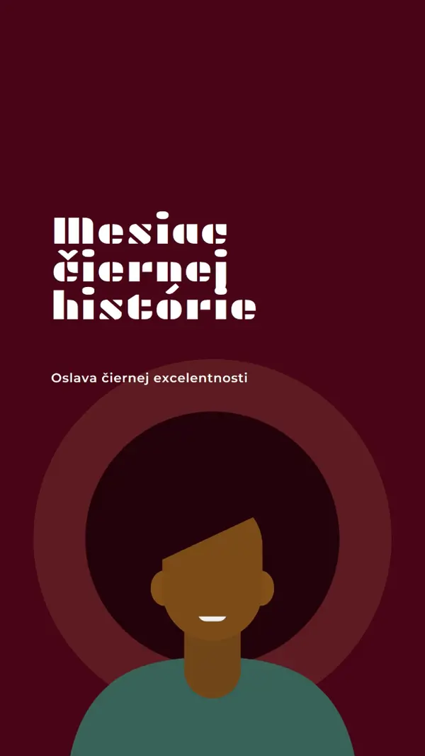 Čierna história mesiac oslava red modern-color-block