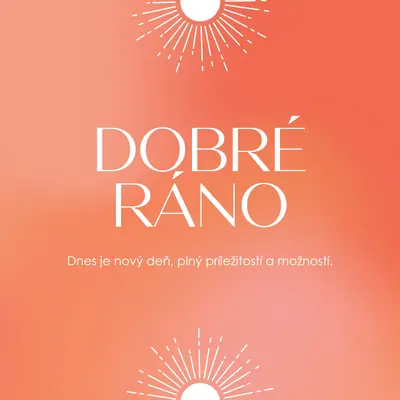 Dnes je nový deň orange modern,gradient,typographic,simple,symmetrical,minimal