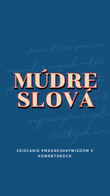 Slovo múdremu blue modern-simple