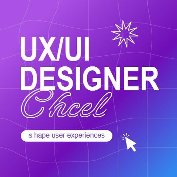 Chcelo sa používateľské rozhranie/návrhár používateľským rozhraním purple bold,playful,digital,grid,neon,gradient