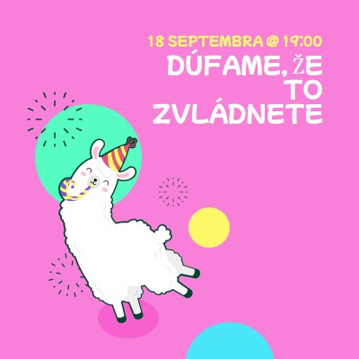 Dúfame, že to zvládnete pink bold.-playful,graphic