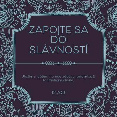 Zapojte sa do slávností blue elegant,classic,floral