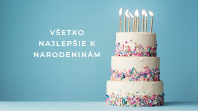 Narodeninová torta všetko najlepšie blue modern-simple