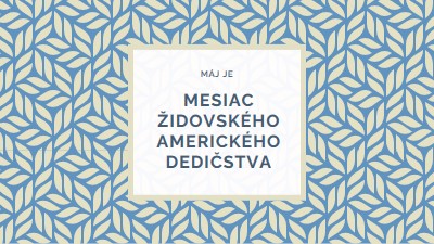 Oslavuje židovského amerického dedičstva blue modern-simple