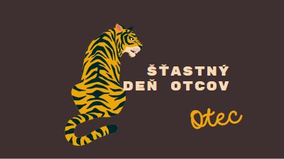 Všetko najlepšie ku Dňu otcov, otecko brown whimsical-color-block