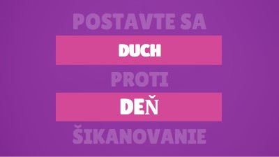 Postavte sa proti šikanovaniu purple modern-bold