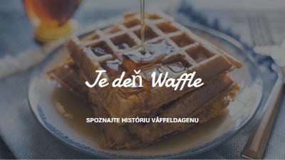 Je deň Waffle blue modern-simple