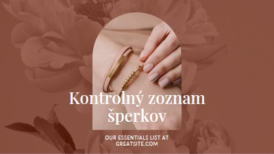 Kontrolný zoznam šperkov pink organic-boho