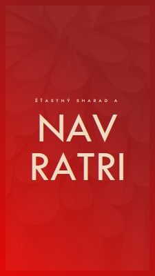 Šťastný Sharada Navaratri red modern-simple