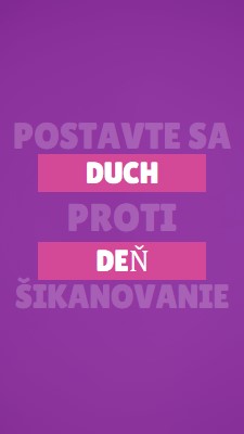 Postavte sa proti šikanovaniu purple modern-bold