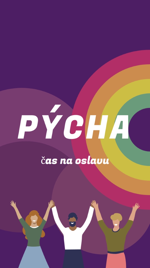 Oslava pýchy purple modern-bold
