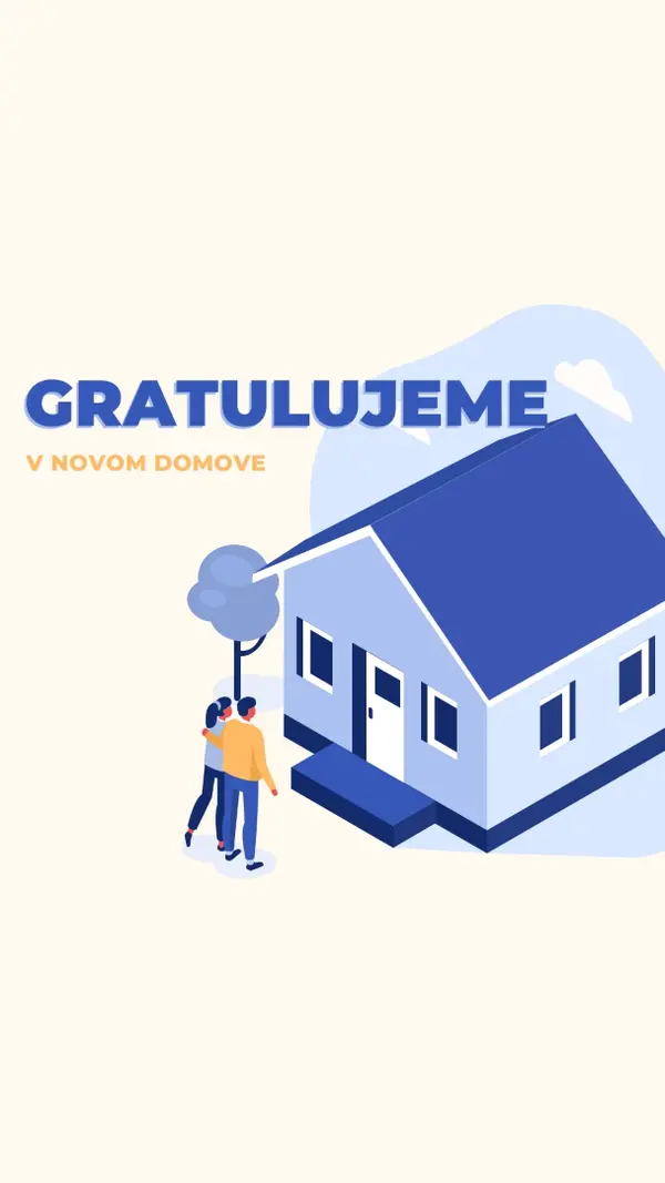Blahoželáme majiteľovi domu white modern-color-block