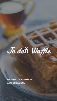 Je deň Waffle blue modern-simple