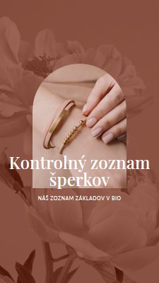 Kontrolný zoznam šperkov pink organic-boho