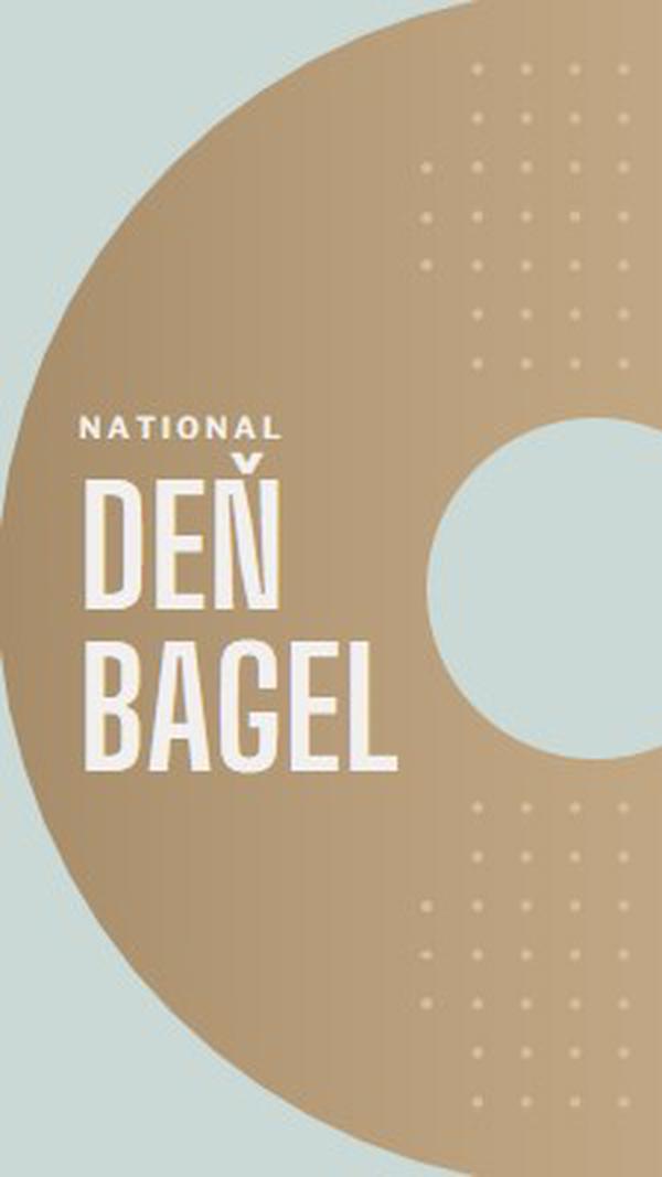 Národný deň Bagel brown modern-simple