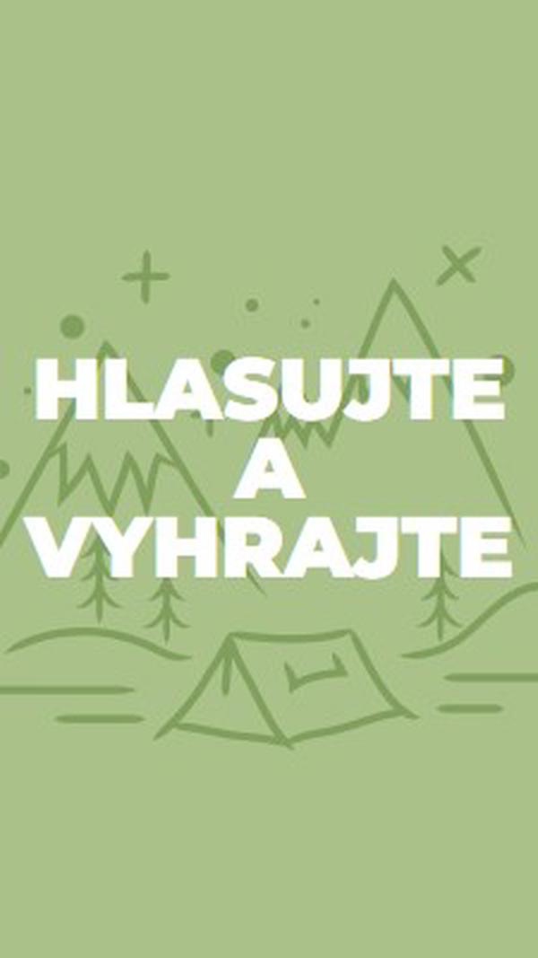 Hlasujte a vyhrajte green whimsical-line