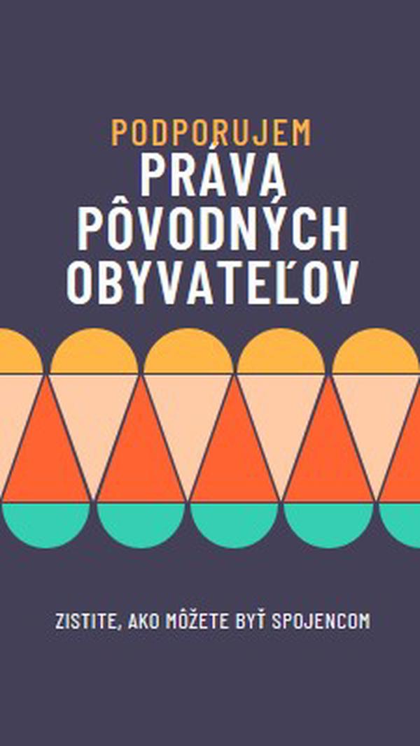 Podpora práv pôvodných obyvateľov blue modern-color-block