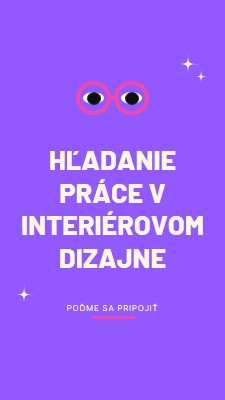 Hľadáte prácu – dovoľte nám pripojiť sa purple clean,whimsical,graphic,bright,bold,simple