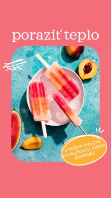 Poraziť teplo s popsicle black bright,playful,summer