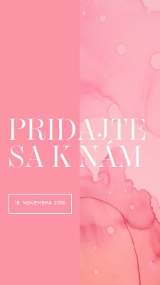 Pridajte sa k nám na podujatie pink elegant,clean,watercolor,classic,simple,minimal