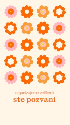 Organizujeme večierok orange bold,fun,graphic