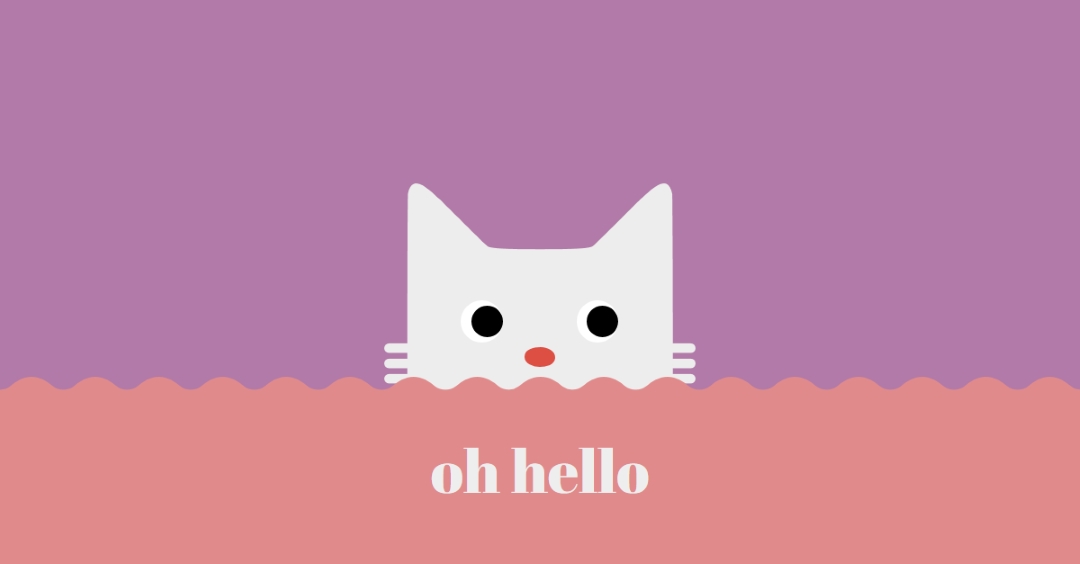 Oh, ahoj. red cute,simple,cat,neutral,bright,fun