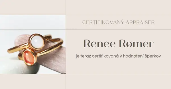 Certifikované v hodnotení šperkov brown clean,minimal,frame,elegant,neutral,asymmetrical