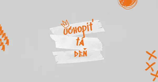 Chopte sa dňa orange modern,grungy,scribbles,doodles,irregular,brushstroke