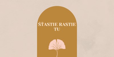 Šťastie rastie tu gray organic-boho