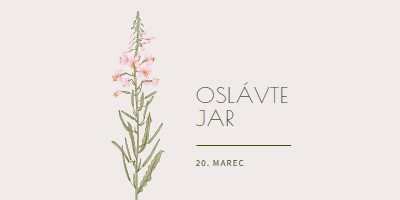 Oslávte jar white vintage-botanical