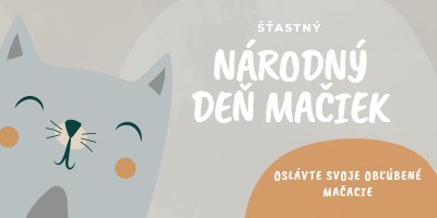 Šťastný Národný deň mačiek gray organic-simple