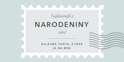 Nádherné narodeniny blue modern-simple