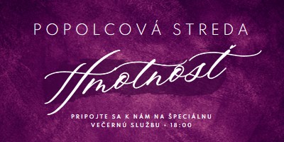 Popolcová streda omša purple modern-simple