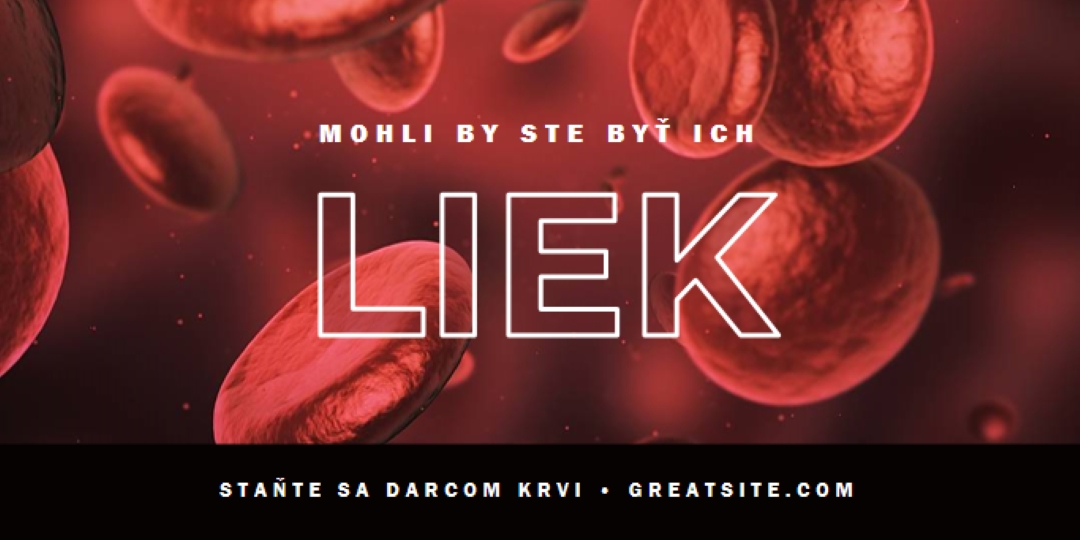 Staňte sa darcom krvi red modern-simple