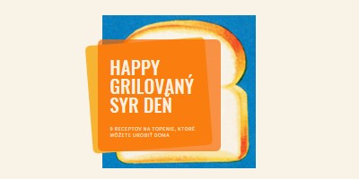 Happy Grilovaný syr deň orange modern-bold