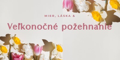 Veľkonočný mier a láska gray modern-simple