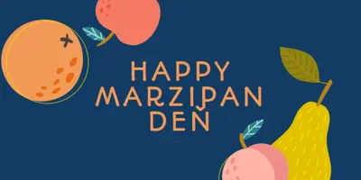 Šťastný marzipan deň blue whimsical-line