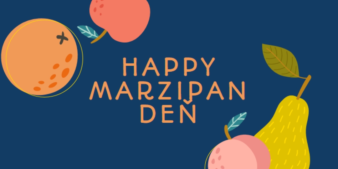 Šťastný marzipan deň blue whimsical-line