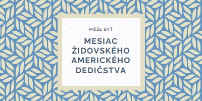 Oslavuje židovského amerického dedičstva blue modern-simple