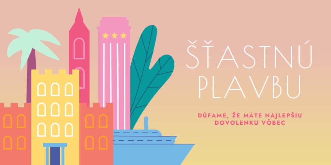 Šťastnú plavbu pink modern-color-block