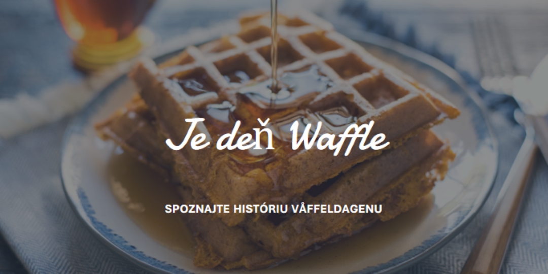 Je deň Waffle blue modern-simple