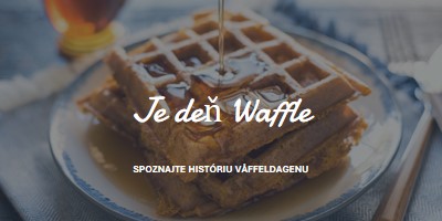 Je deň Waffle blue modern-simple