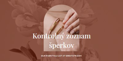 Kontrolný zoznam šperkov pink organic-boho