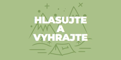 Hlasujte a vyhrajte green whimsical-line