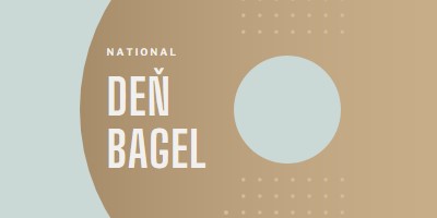 Národný deň Bagel brown modern-simple