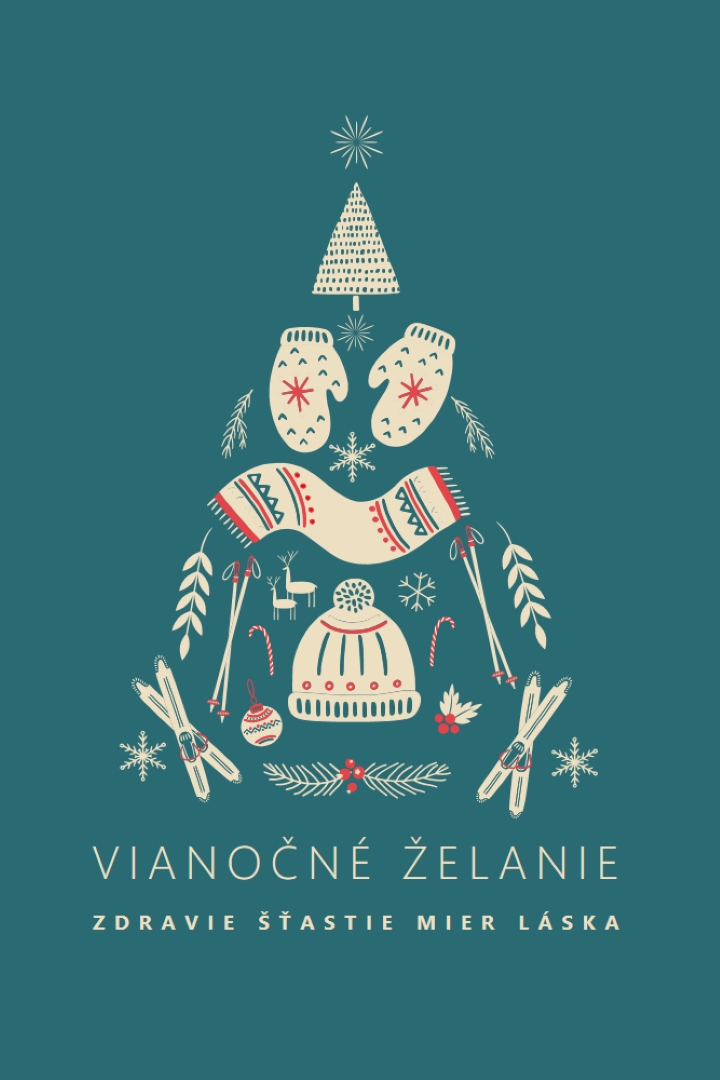 Všetko, čo chcem na Vianoce green modern-simple