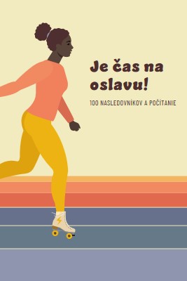 Priebežné posúvanie orange vintage-retro