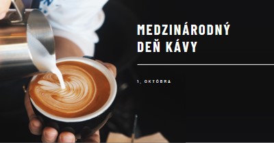 Medzinárodný deň kávy brown modern-simple