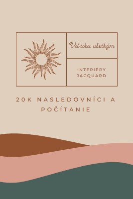 20k nasledovníci a počítanie pink organic-boho