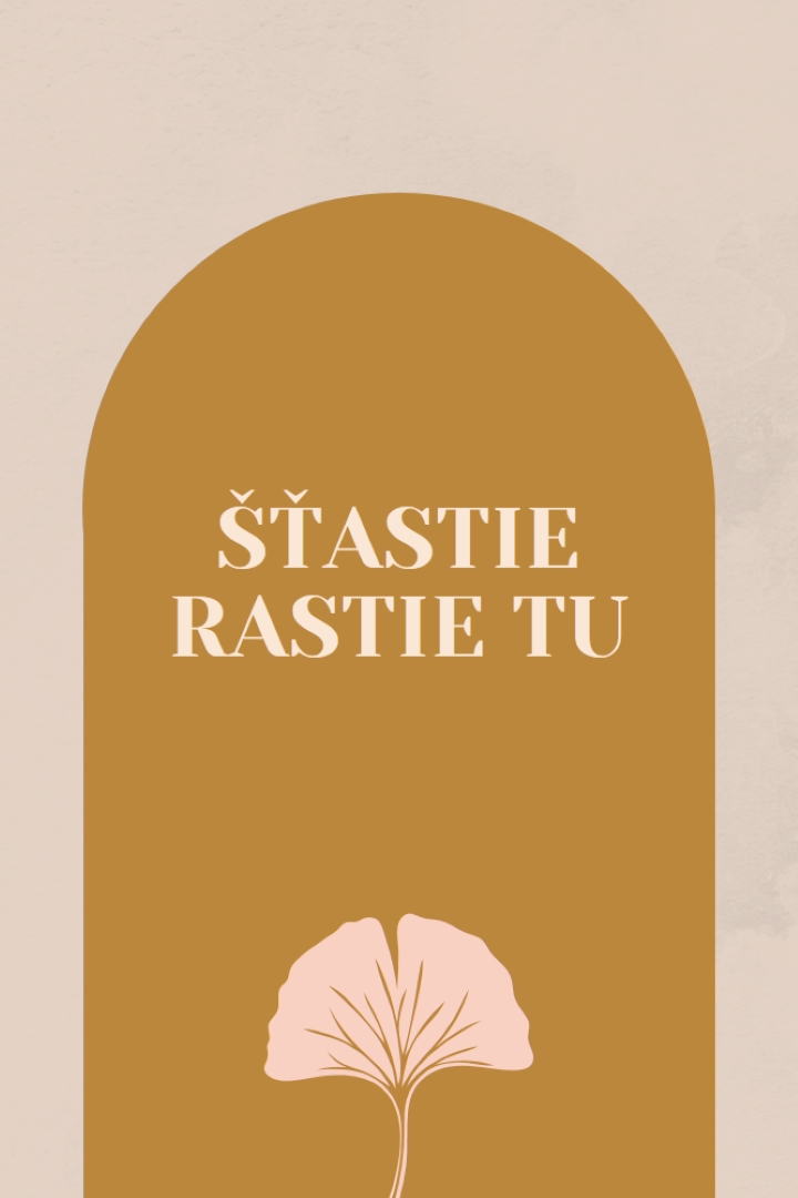 Šťastie rastie tu gray organic-boho